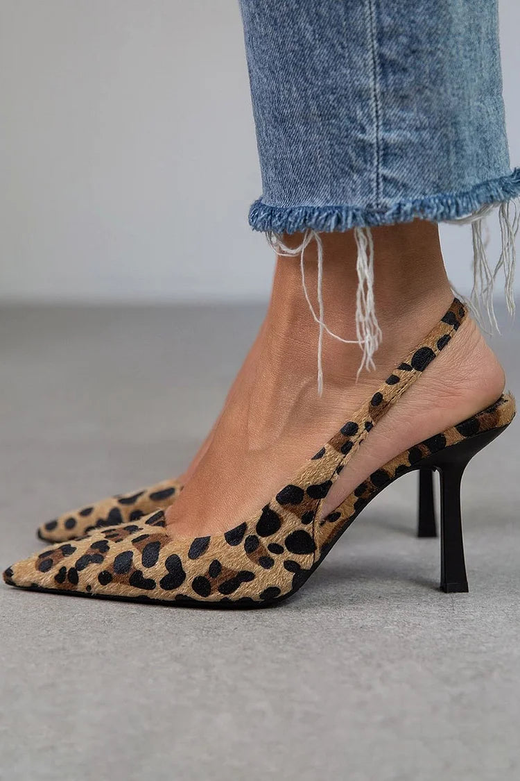 Avery™ | Sapatos de Salto D’Orsay Leopardo