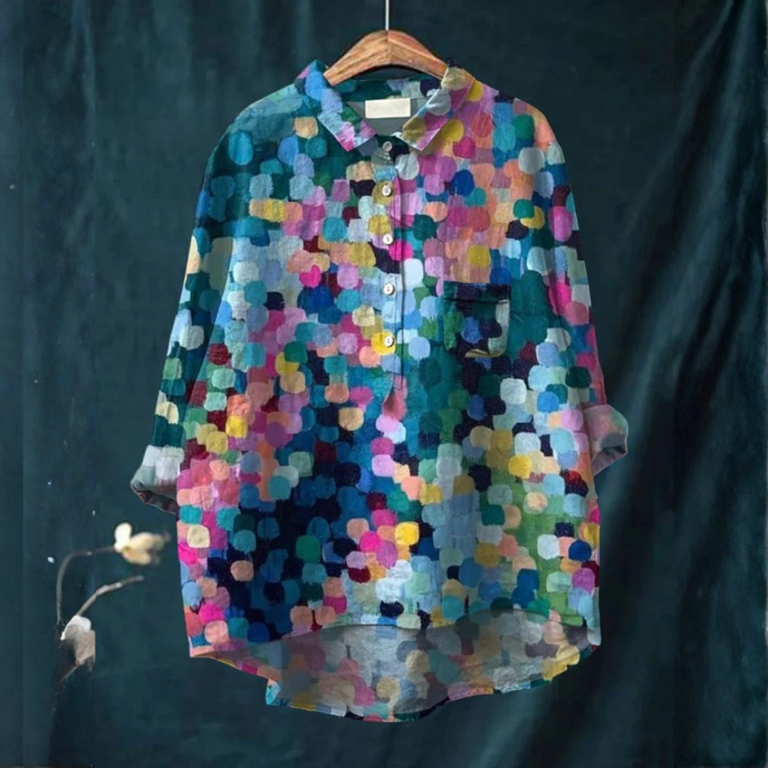 Fiorenza™ | Blusa Fantasia em Linho Exclusiva