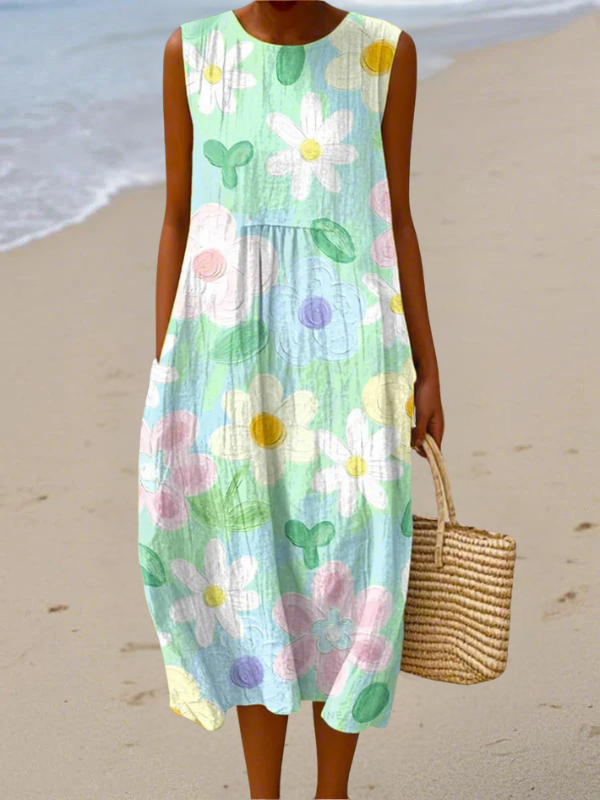 Erin™ Vestido Midi Flor Pastel