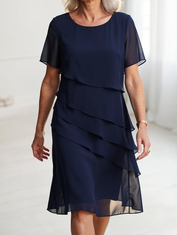 Juliette – Vestido elegante e fluido com volantes