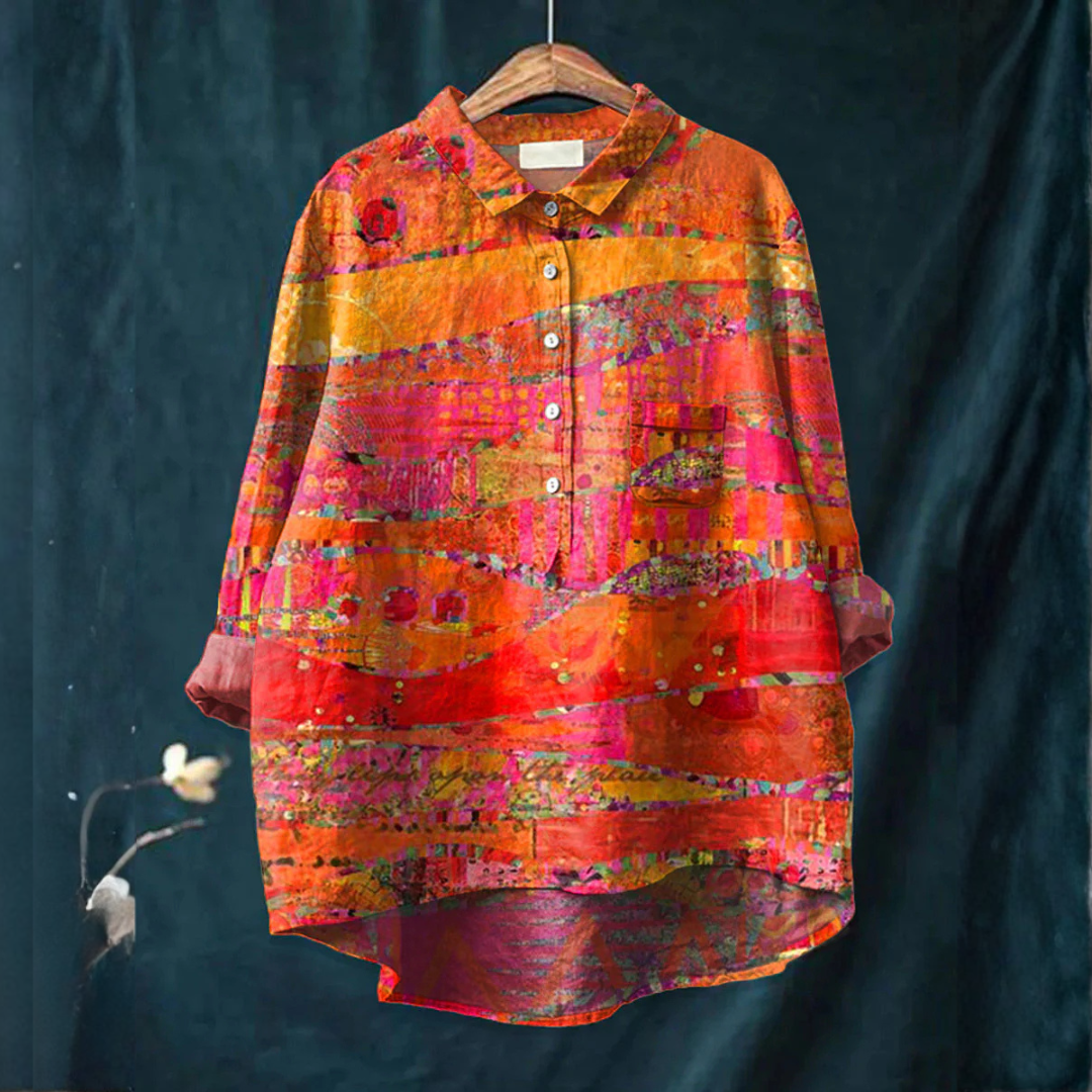 Cosima™ | Camisa Elegante de Linho com Padrão