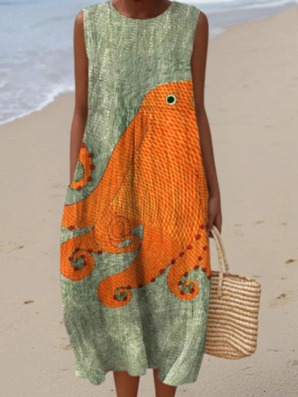 Vestido Midi Oceânico Tess™