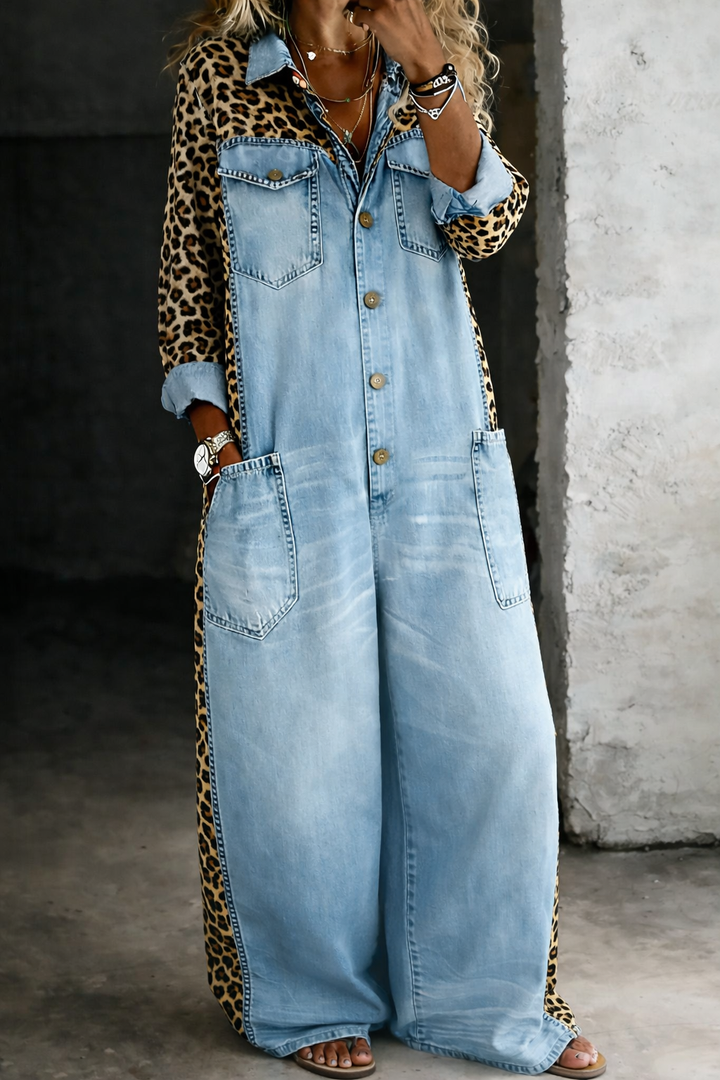 Amanda | Macacão de Camisa de Denim