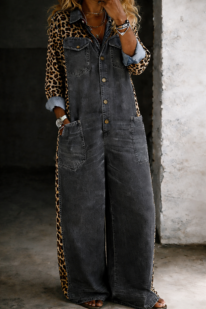 Amanda | Macacão de Camisa de Denim