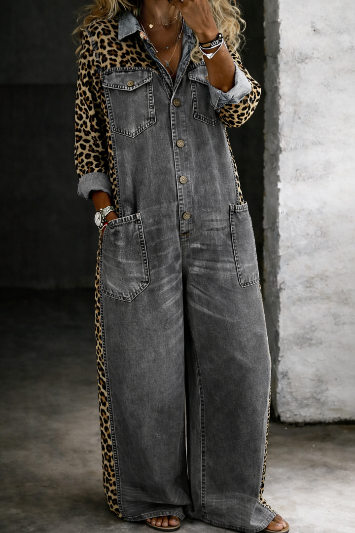 Amanda | Macacão de Camisa de Denim