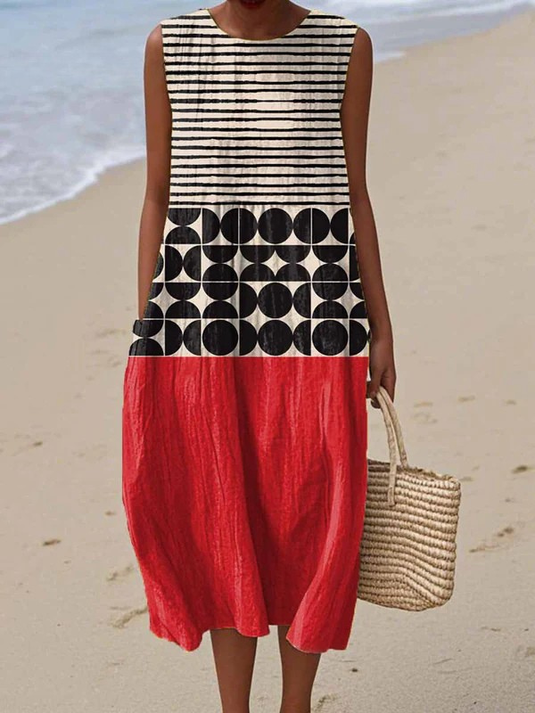 Vestido Midi Colorblock Jane™