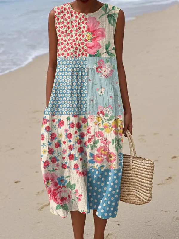 Vestido Midi Patchwork Anna™